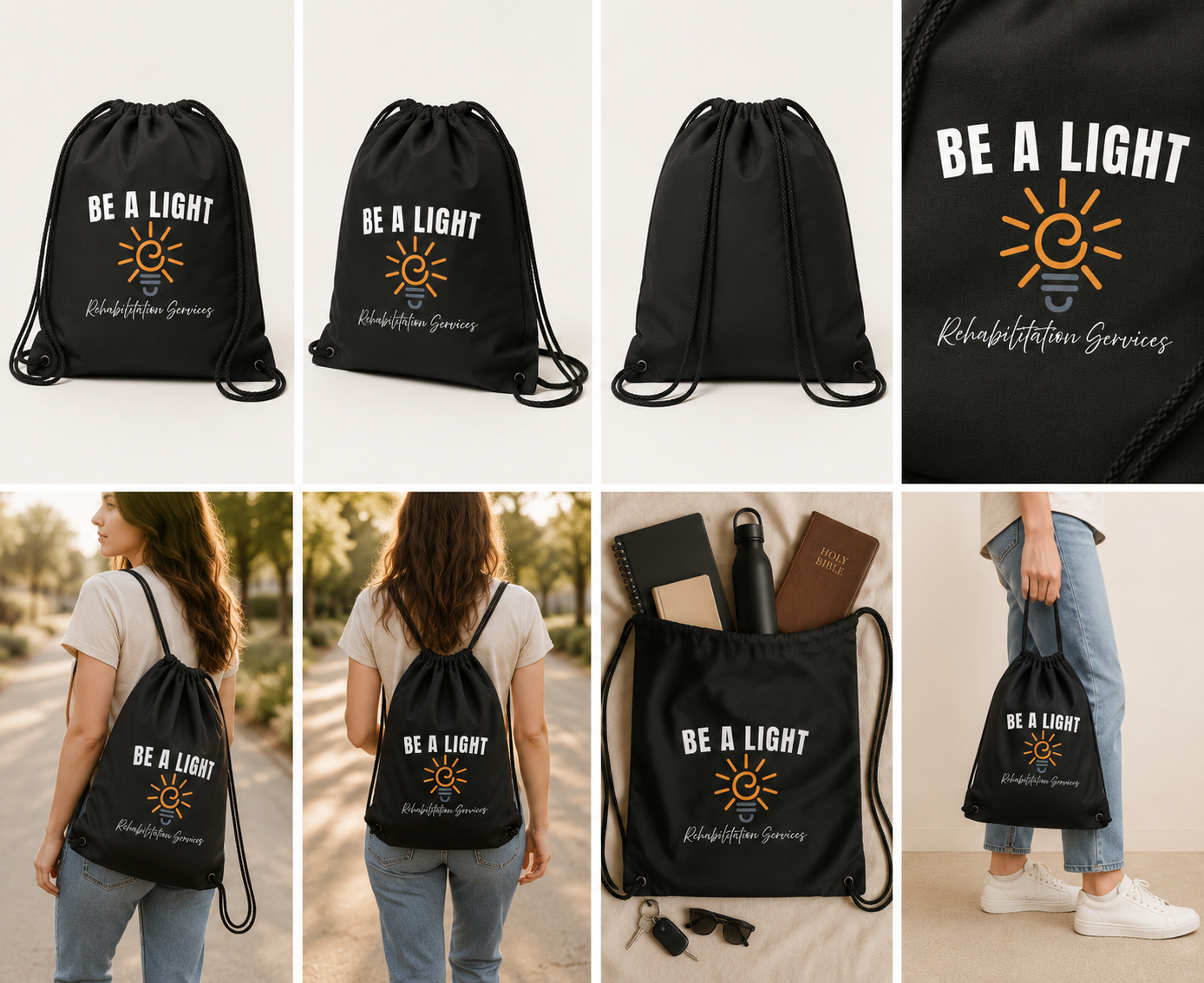 Recovery Essentials | No. 03 Be A Light Drawstring Bag