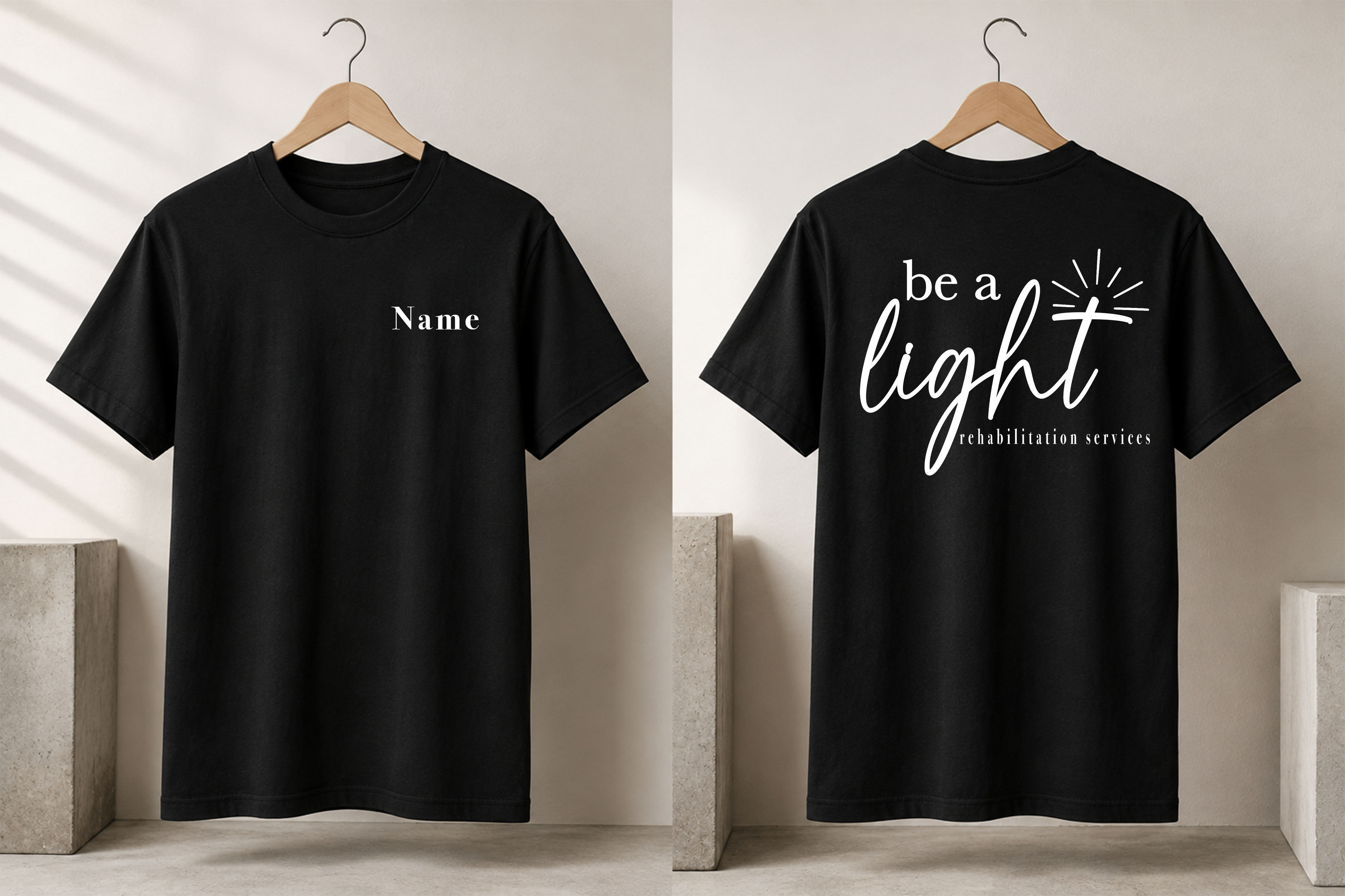 Custom Be A Light Rehabilitation Services Tee