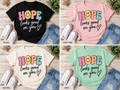 Hope Looks Good on You youth fundraiser tee color options