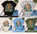Keep Going youth fundraiser tee color options